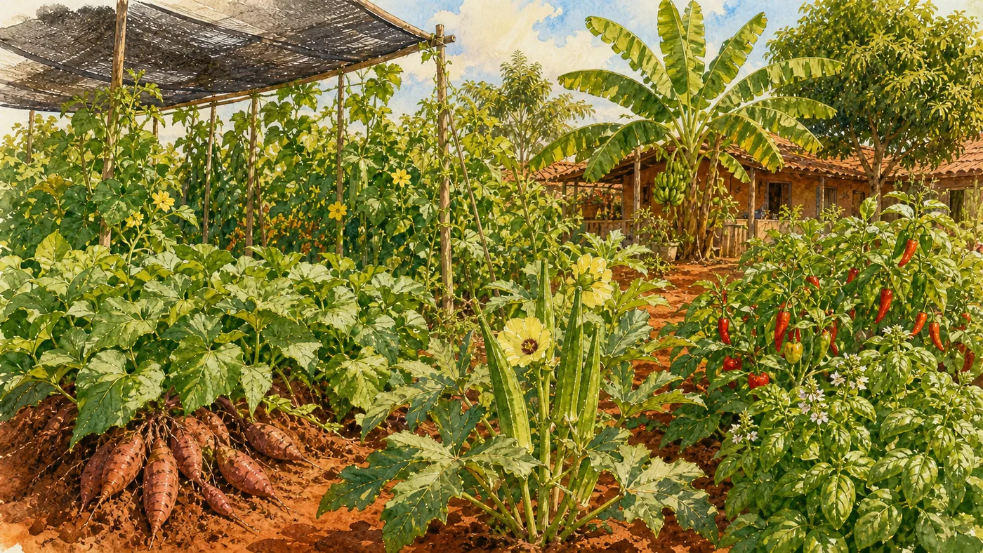 Gartenbild für Dezember in Paraguay