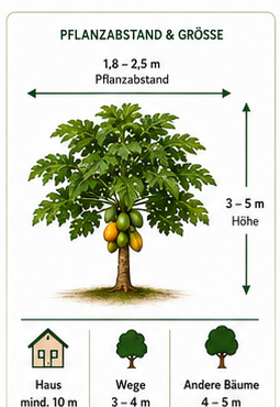 Pflanzabstand und Größe