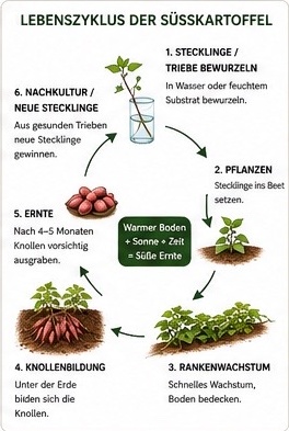 Lebenszyklus der Süßkartoffel